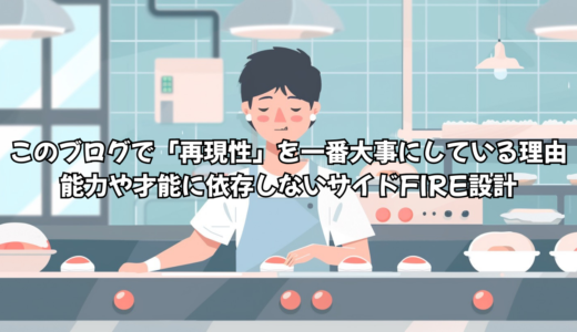 このブログで「再現性」を一番大事にしている理由｜能力や才能に依存しないサイドFIRE設計